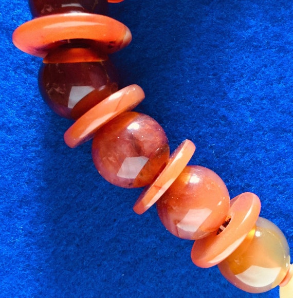 1930s Art Deco Carnelian Necklace 22 Inches - image 5