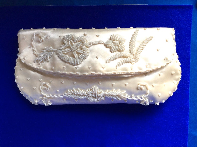 1930s Vintage Perlen Hochzeit Clutch Geldbörse Bild 1