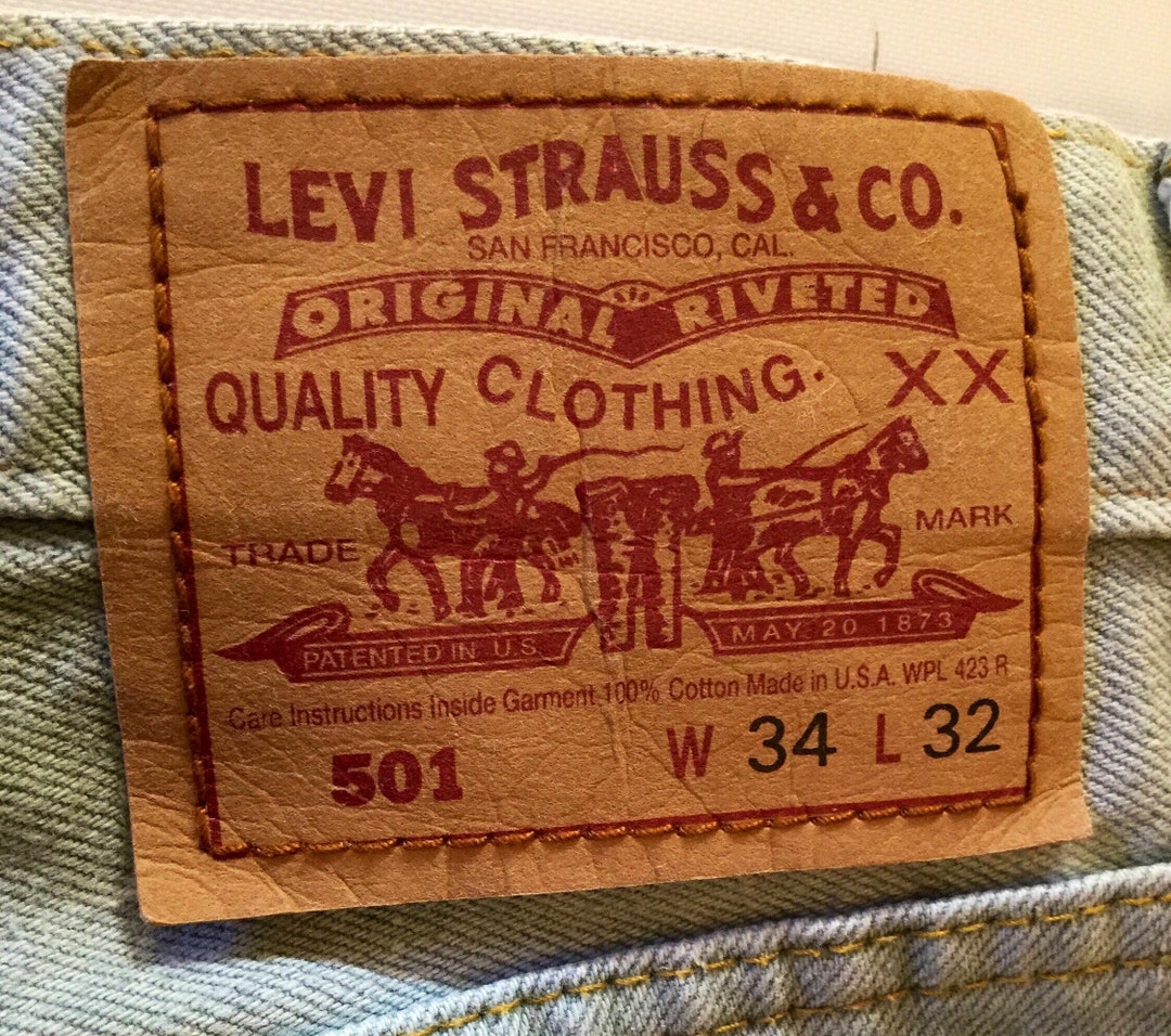 Vintage Levis 501 XX Faded Blue Distressed Little E USA 34 - Etsy