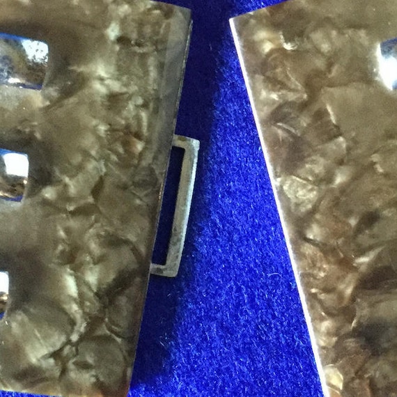 Buy 1930s Art Deco Bakelite Belt Buckle in Pearlised Mottled Brown