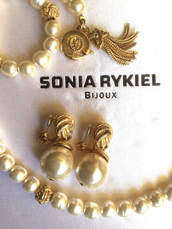 Baroque Pearl Choker and Clip Earrings from Sonia… - image 1