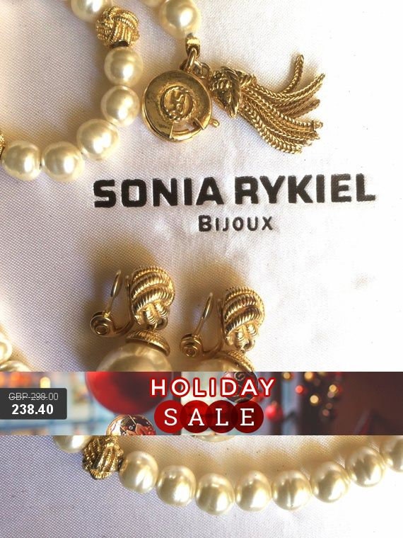Baroque Pearl Choker and Clip Earrings from Sonia… - image 3