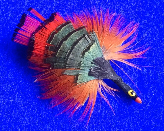 Bright Feather Bird Brooch - Etsy