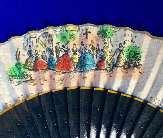 Antique Vintage 1950s Screen Printed Wood & Starch