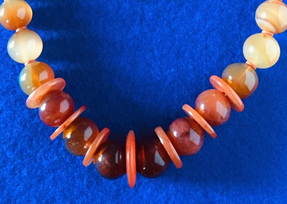 1930s Art Deco Carnelian Necklace 22 Inches - image 8