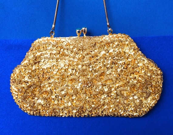 vintage gold evening bag
