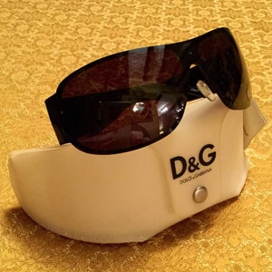 Vintage 1998 D&G Wraparound Eyewear Sunglasses in Branded Case with Tags from The Official Marcolin Line