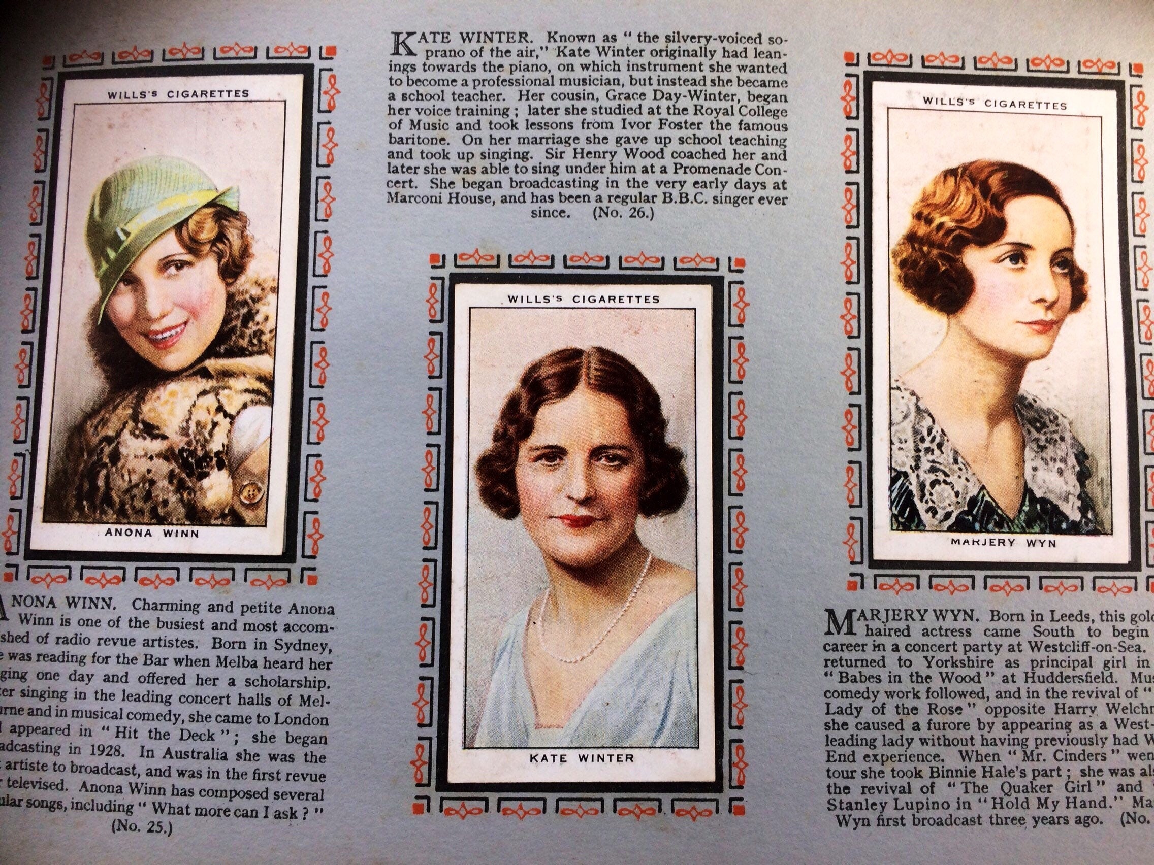 wills cigarette cards radio celebrities Wills Cigarette Cards Radio Celebrities Series One and Series Two 1934 &  1935