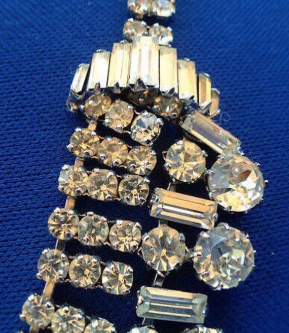 1930s Art Deco Rhinestone Necklace - image 3