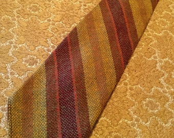 Vintage 1950s Lochcarron Lambswool Necktie Made In Scotland