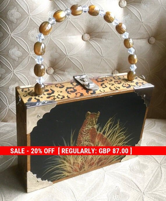 Cigar Box Bag’ , Leopard Bag