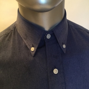 Vintage 1980s YSL Paris mens vintage denim shirt