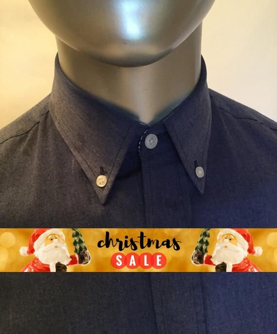 Image of Vintage 1980S Ysl Paris Mens Vintage Denim Shirt