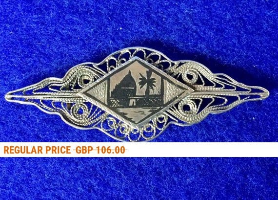 Vintage 1930s Silhouette Brooch.