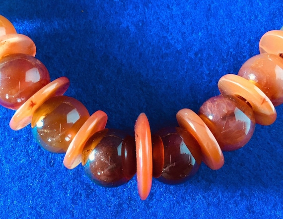 1930s Art Deco Carnelian Necklace 22 Inches - image 4