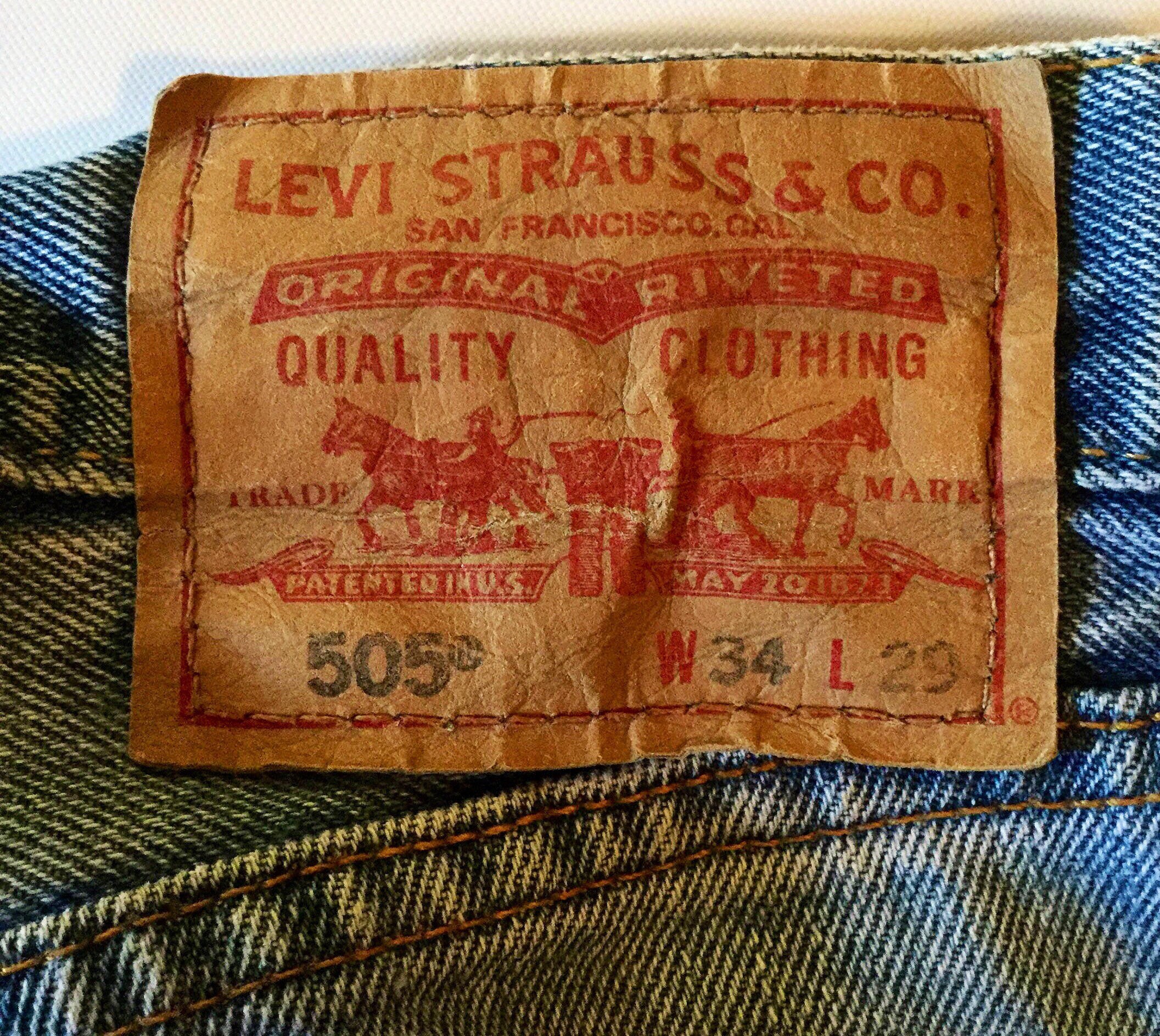 Vintage 1970s Levis 505 Little E 