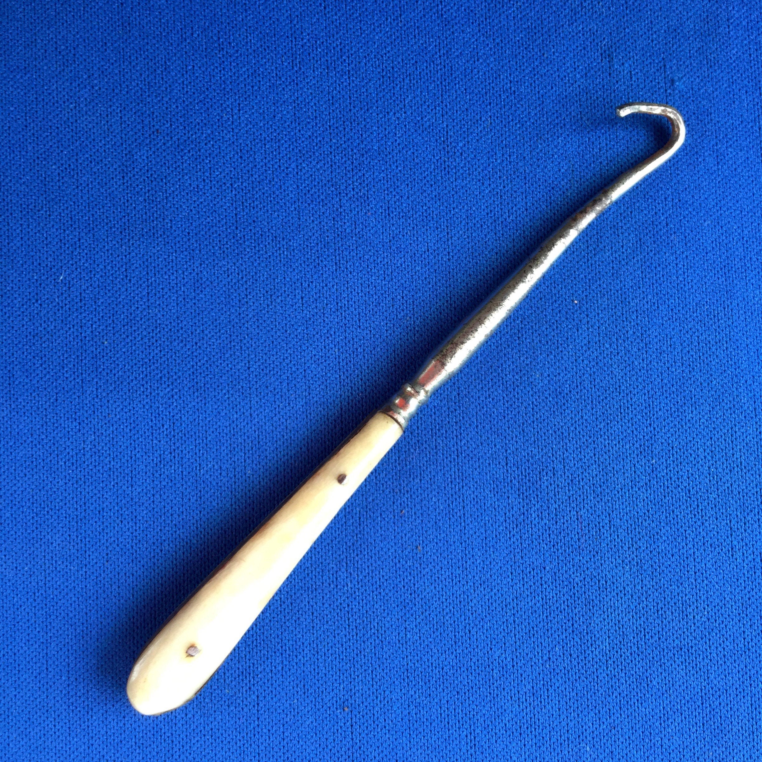 Victorian Buttonhook With Bone Handle & Metal Hook Etsy