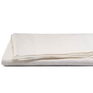 Mantel 100% lino puro lavado en blanco antiguo: estilo rústico francés vintage