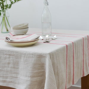 French Country Natural Linen Tablecloth image 8