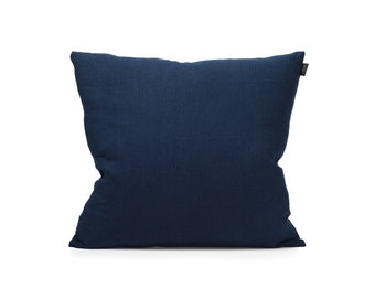Night Blue Linen Cushion. Linen Decor Cushion. Linen Pillow Cover. Cushion Cover
