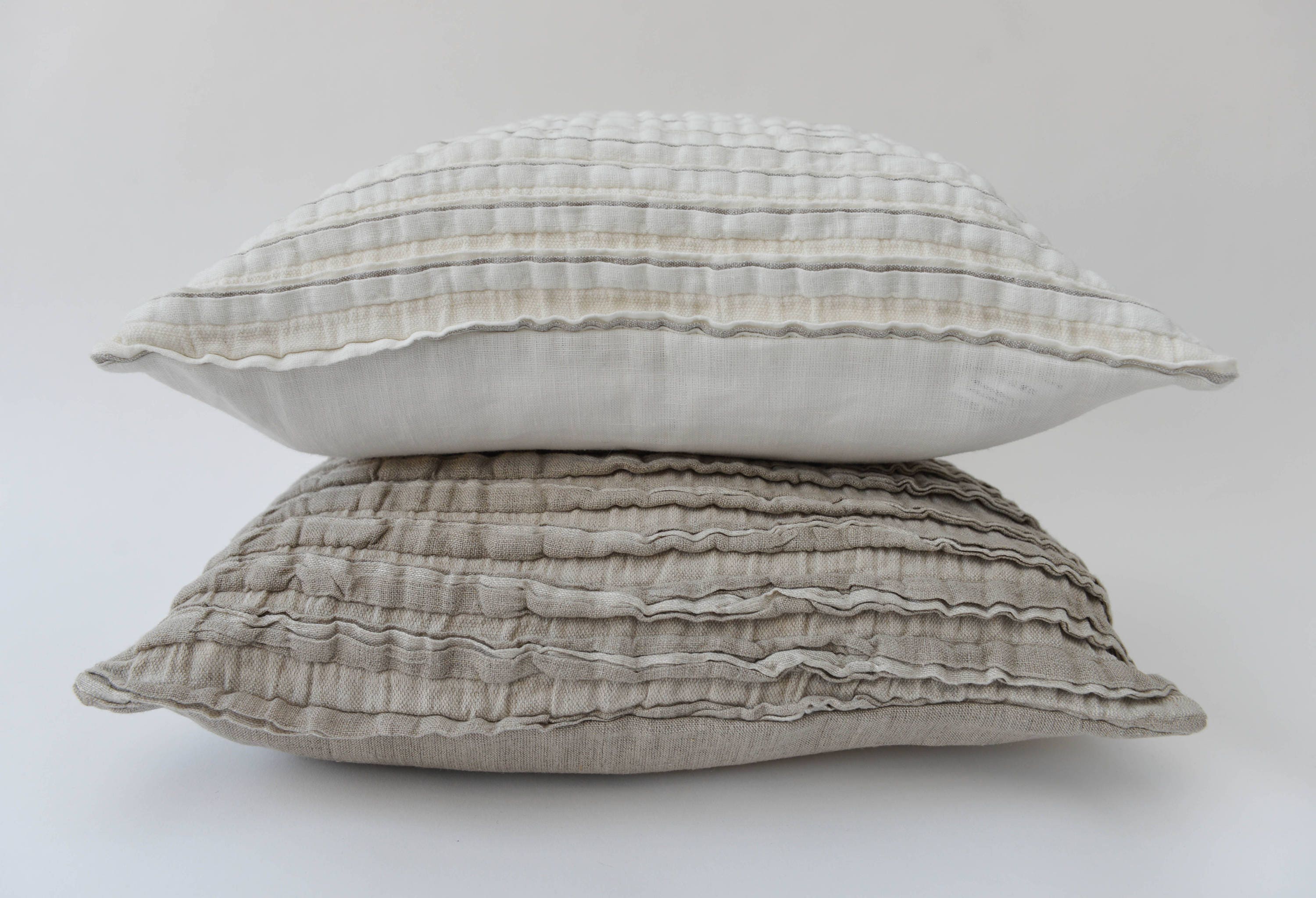 Natural Linen Frill Cushion Cover Etsy