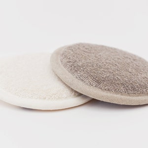 Linen Cotton SPA Pad. Cosmetic Face Pad, Organic Baby Bath Pad. image 1