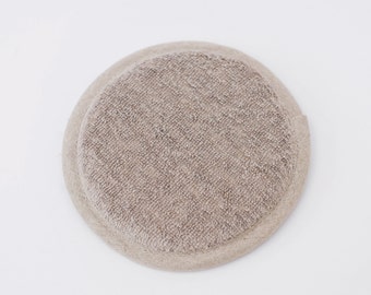 Linen Terry Bath SPA Pad in Natural Linen. Organic Shower Sponge.