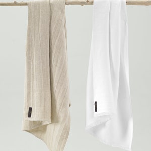 Thick Linen Bath Towel. Guest Room Towel. Heavy Weight Linen Towel. Huckaback Towel. image 2
