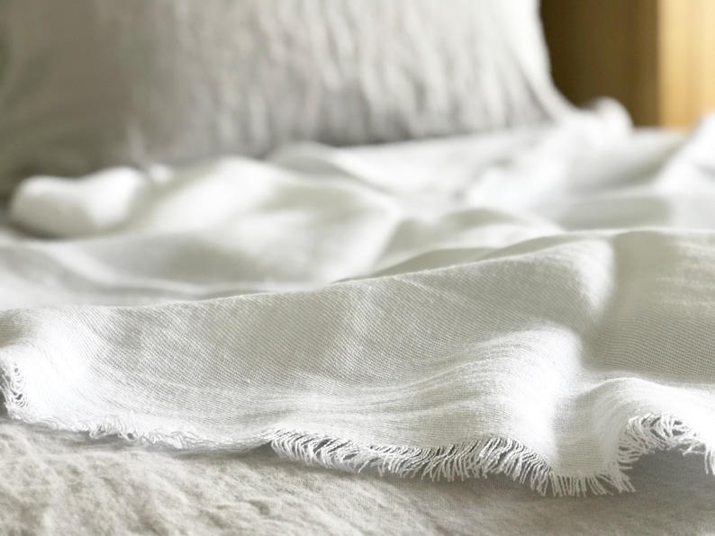 True Linen White Huckaback Bath Towel | Etsy