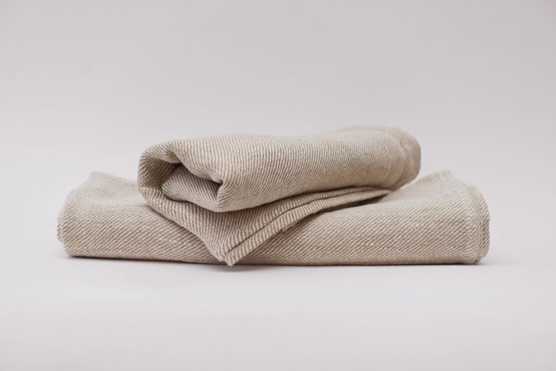 Thick Linen Bath Towel. Guest Room Towel. Heavy Weight Linen Towel. Huckaback Towel. image 1