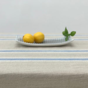 French Country Natural Linen Tablecloth image 2