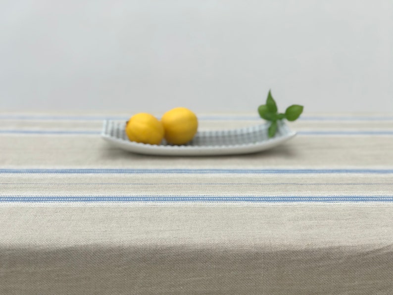 French Country Natural Linen Tablecloth image 2