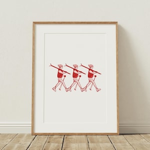 To The Slopes | Skiing Print, Alpine Art, Skier Artwork, Ski Poster, Winter Sports Art, Chalet Decor, Ski Chalet Wall Art, Ski Chalet Art