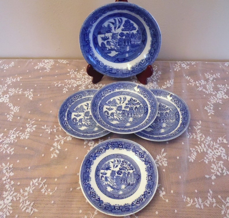Authentic Antique Blue Willow China Set Ridgeway North Etsy