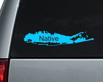 Window Decal Computer Sticker Car Decal Long Island Native Decal Sticker Bumper Sticker Tumbler Sticker