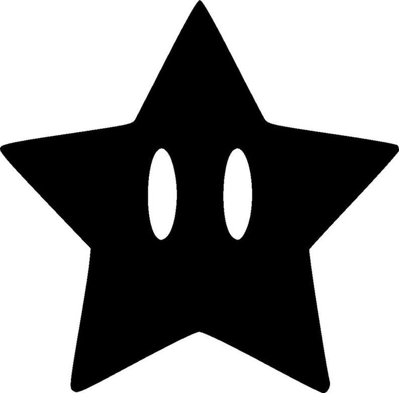 Nintendo Super Mario Star Car Decal Computer Sticker Etsy