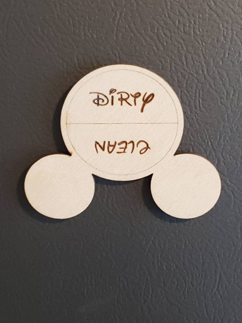 Disney Mickey Mouse Dishwasher Clean Dirty Status Cut File for Etsy