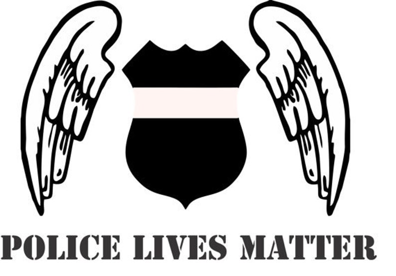 Police Lives Matter Badge with Wings Car Decal Computer | Etsy