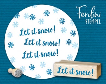 Stempelset · Let it snow + Schneeflocke