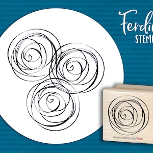 Stempel · Kalligraphie-Rose