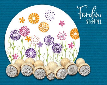 Jeu de tampons · Grandes fleurs