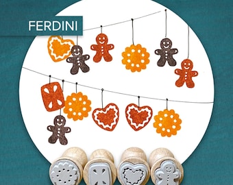 Stamp set · 4 small gingerbread cookies