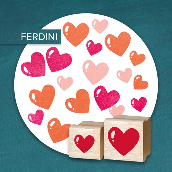 Stamp set · 2 hearts