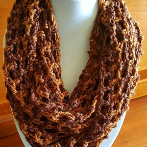 Infinity scarf,brown infinity scarf, lacy infinity scarf,crocheted infinity scarf, crocheted scarf,fall infinity scarf