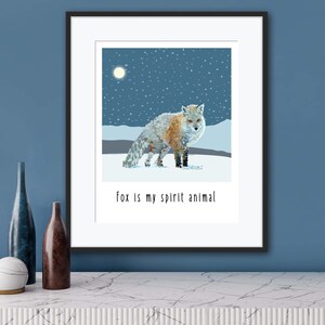 Heartfelt Arctic Serenity: A Winter Fox Crafted in Love, Fine Art Print, Wall Art Print, Home Wall Art, wenskaart, variaties