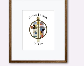 Religious Artwork Print - Jesus I Trust In You