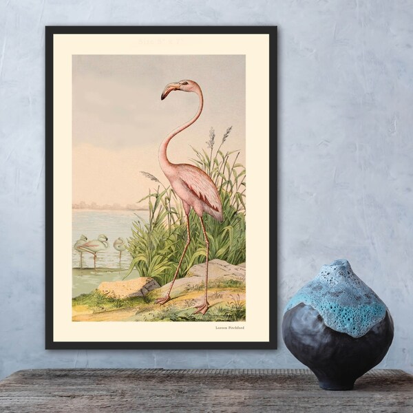 Vintage Flamingo Decor Etsy