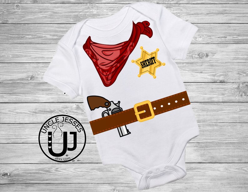 Sheriff Inspired Baby Bodysuit Halloween Baby Costume Trick Etsy