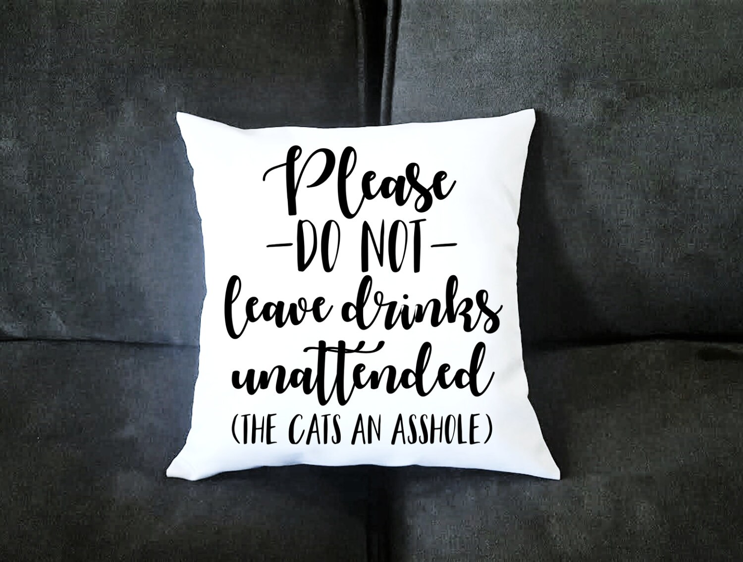 Please Do Not Leave Drinks Unattended the cat's an Etsy