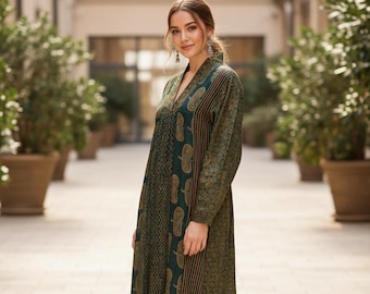 ajrakh modal silk dress Ikraar